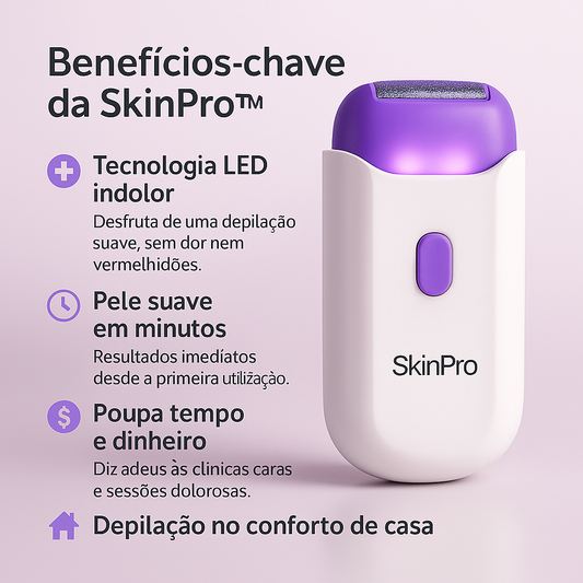 SkinPro™ - Depiladora Elétrica Laser com Luz LED Indolor